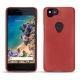 Coque cuir Google Pixel 2 - Cerise vintage ( Pantone 185C ) 