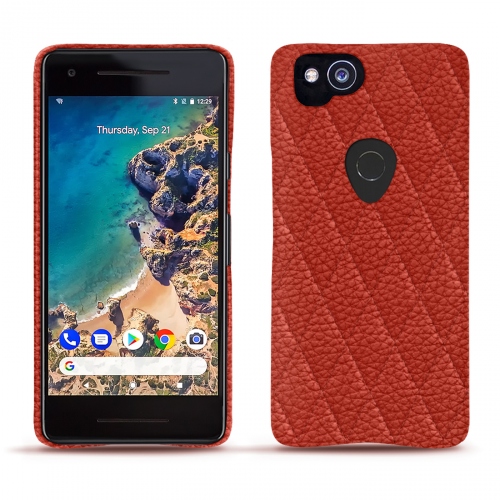 Google Pixel 2 leather casePapaye - Couture ( Pantone #b54317 ) 