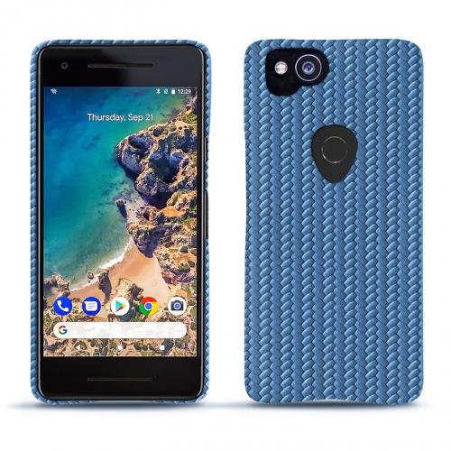 Funda de piel Google Pixel 2Abaca ishia ( Pantone #395775 ) 