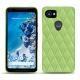 Coque cuir Google Pixel 2 XL - Vert olive - Couture ( Nappa - Pantone 578U ) 