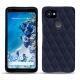 Coque cuir Google Pixel 2 XL - Cobalt - Couture ( Pantone 2766C ) 