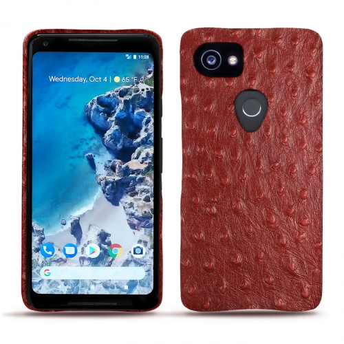Google Pixel 2 XL leather caseAutruche ciliegia ( Pantone #a4343a ) 