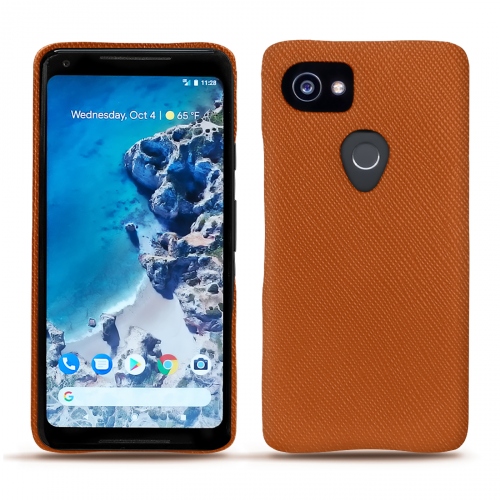 Lederschutzhülle Google Pixel 2 XLOrange vibrant ( Pantone #e36b39 ) 