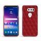 LG V30 leather cover - Rouge - Couture ( Nappa - Pantone 199C ) 