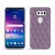 LG V30 leather cover - Lilas - Couture ( Nappa - Pantone 2645U ) 