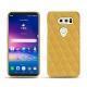 LG V30 leather cover - Mimosa - Couture ( Pantone 141C ) 