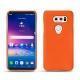 LG V30 leather cover - Orange fluo