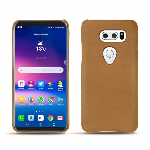 LG V30 : Les étuis premium cuir chics et élégants Castan esparciate ( Pantone #824F2A )