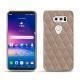 Coque cuir LG V30 - Taupe vintage - Couture