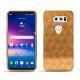 Coque cuir LG V30 - Or Maïa - Couture