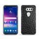 Coque cuir LG V30 - Autruche nero