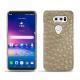 Coque cuir LG V30 - Autruche desert