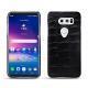 Coque cuir LG V30 - Crocodile nero
