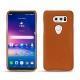 Coque cuir LG V30 - Orange vibrant