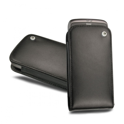HTC Desire - Google Nexus One leather case - Noir ( Nappa - Black ) 