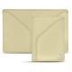 Leather case for 3 credit cards - Beige ( Nappa - Pantone 7502C ) 