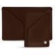 Leather case for 3 credit cards - Châtaigne ( Pantone 476C ) 