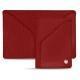 Leather case for 3 credit cards - Tomate ( Pantone 187C ) 