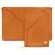 Leather case for 3 credit cards - Mandarine vintage ( Pantone 165C ) 
