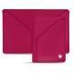 Leather case for 3 credit cards - Rose fluo