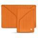 Leather case for 3 credit cards - Abaca arancio