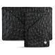 Leather case for 3 credit cards - Autruche nero
