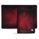 Leather case for 3 credit cards - Rouge Patine