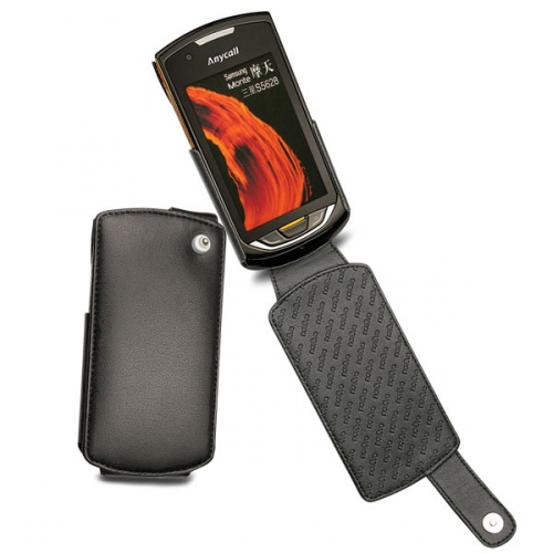 Samsung GT-S5620 Monte  leather case - Noir ( Nappa - Black ) 