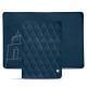 Estuche de piel para pasaporte - Blu mediterran - Couture