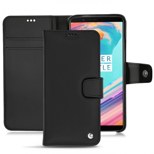 OnePlus 5T leather case - Noir ( Nappa - Black ) 