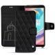 OnePlus 5T leather case - Negre poudro - Couture
