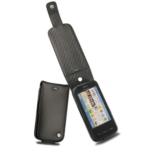 Nokia C6  leather case - Noir ( Nappa - Black ) 