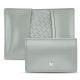 Custodia in pelle pour cartes de visite - credit - Gris ( Nappa - Pantone W428C ) 
