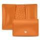 Capa em pele pour cartes de visite - credit - Orange ( Nappa - Pantone 1495U ) 