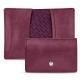 Custodia in pelle pour cartes de visite - credit - Prune vintage ( Pantone 512C ) 