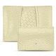 Custodia in pelle pour cartes de visite - credit - Ivoire ( Sleek P C12 - White ) 