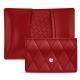 Custodia in pelle pour cartes de visite - credit - Rouge - Couture ( Nappa - Pantone 199C ) 