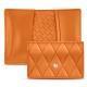 Etui en cuir pour cartes de visite - credit - Orange - Couture ( Nappa - Pantone 1495U ) 