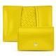 Etui en cuir pour cartes de visite - credit - Jaune fluo