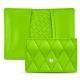 Funda de piel para tarjetas de presentacion - Vert fluo - Couture