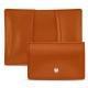 Etui en cuir pour cartes de visite - credit - Orange vibrant