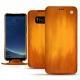 Samsung Galaxy S8 leather case - Orange Patine