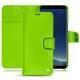 가죽 커버 Samsung Galaxy S8 - Vert fluo