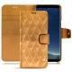 Samsung Galaxy S8 leather case - Or Maïa - Couture