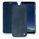 Housse cuir Samsung Galaxy S8 - Jean vintage ( Roughtcut - Pantone 285U  ) 