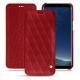 Samsung Galaxy S8 leather case - Rouge - Couture ( Nappa - Pantone 199C ) 
