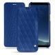 Lederschutzhülle Samsung Galaxy S8 - Bleu océan - Couture ( Nappa - Pantone 293C ) 