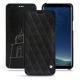 Samsung Galaxy S8 leather case - Negre poudro - Couture