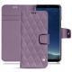 Housse cuir Samsung Galaxy S8+ - Lilas - Couture ( Nappa - Pantone 2645U ) 