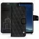 Samsung Galaxy S8+ leather case - Negre poudro - Couture